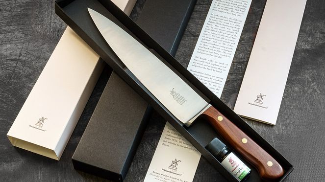 
                    Carbon steel chef's knife from Windmühlenmesser Solingen