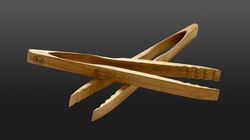 Oak/Walnut wood, walnut barbecue tongs