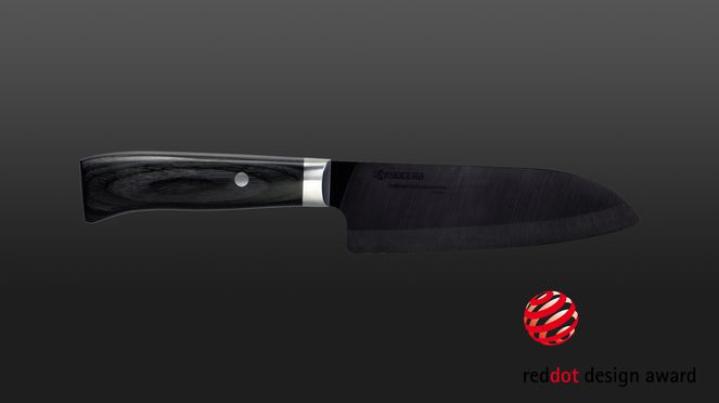 
                    Le Santoku Black Kyocera en céramique high-tech