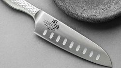 Vegetable/fruit knife, Shoso Santoku hollow ground