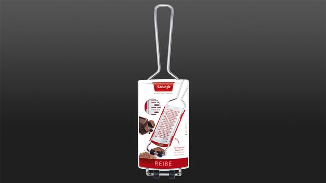 
                    triangle 2-Wege Reibe aus rostfreiem Edelstahl mit nachhaltiger Verpackung
