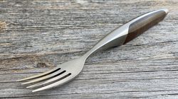 Posate, Schweizer Steakgabel Walnuss