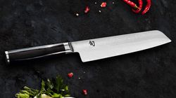 Oak/Walnut wood, Minamo Utility Knife