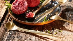 Fleischmesser, Probierlöffel goldfarben